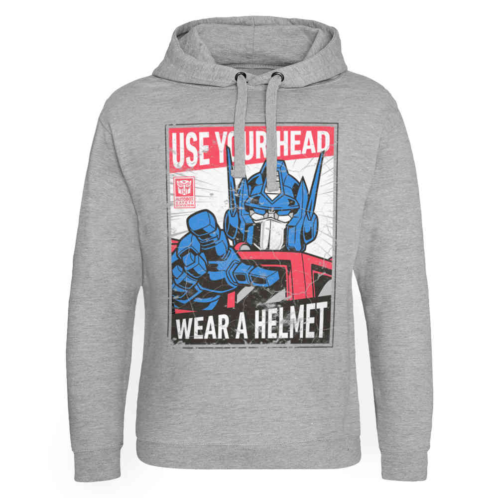 Transformers Hoodietrui Wear A Helmet Grijs | Attitude Holland Transformers Hoodietrui Wear A Helmet Grijs | Attitude Holland